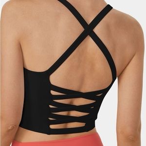 Halara Crisscross Backless Cropped Yoga Tank Top